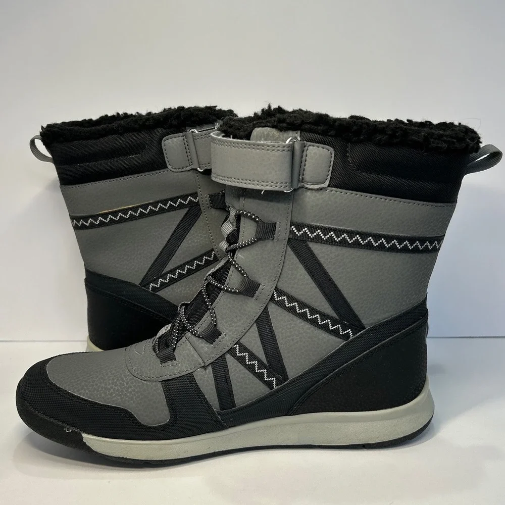 Merrell Kids Snow Quest Lite 3.0 Waterproof Winter Boots Grey Black MK263125 7M